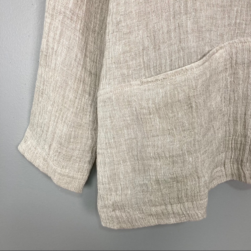 J. Jill Lagenlook Linen Top Pure Jill Button Front - Picture 3 of 8